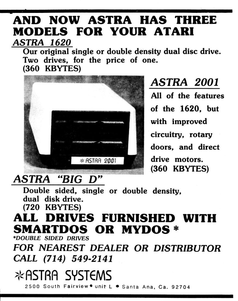 Welcome the Astra 1620 Dual Floppy Drive